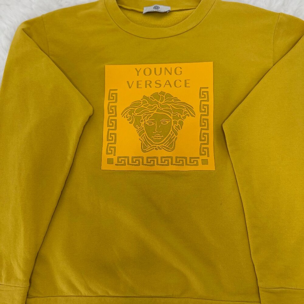 Young Versace Mustard Logo Sweatshirt